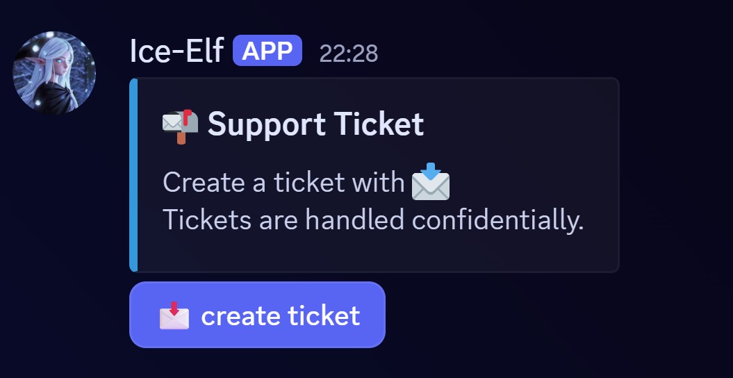 Example of Ice-Elf Discord Bot support
